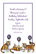 LSU childrens invitations